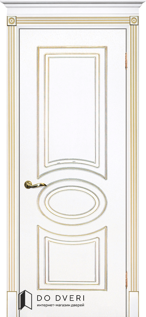 дверь окрашенная эмаль белая Смальта 03 без стекла