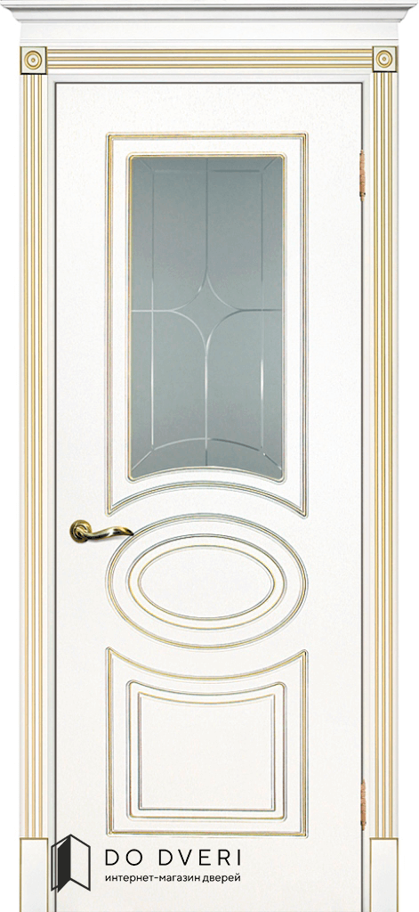 дверь окрашенная эмаль Смальта 03 со стеклом