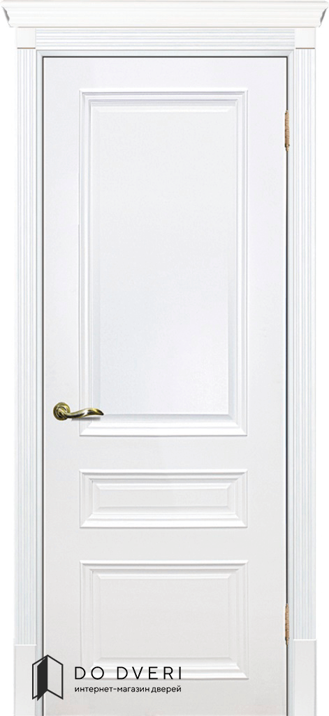 Дверь окрашенная эмаль белая Смальта 06 багет