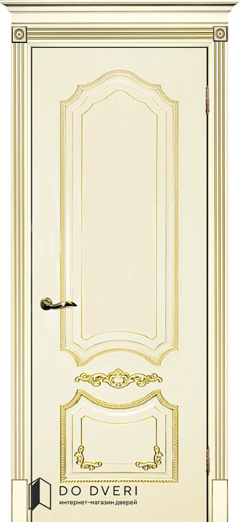 дверь окрашенная эмаль слоновая кость Смальта 10 без стекла