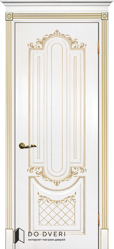 дверь окрашенная эмаль белая Смальта 13 без стекла