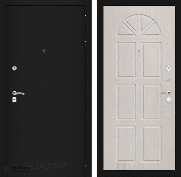Входная дверь Лабиринт CLASSIC шагрень черная 15 - Алмон 25