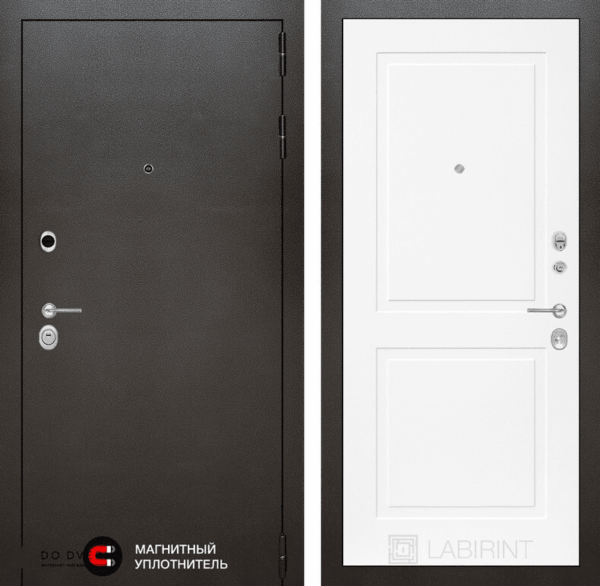 Входная дверь Лабиринт SILVER 11 - Белый софт