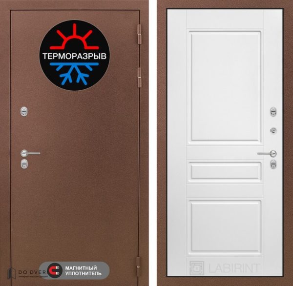 Входная дверь Лабиринт Термо Магнит 03 - Белый софт