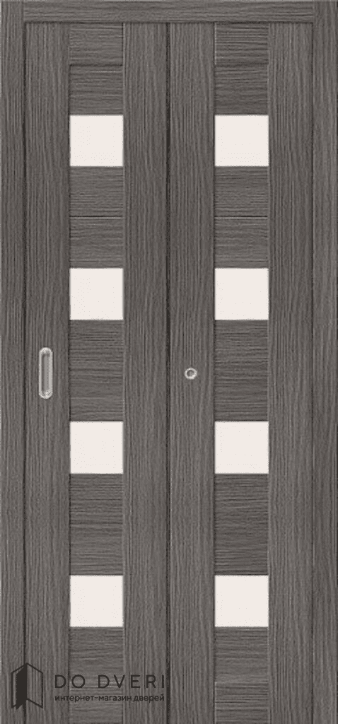 Дверь складная Bravo Порта-23 ДО экошпон Grey Veralinga