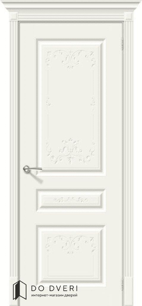 Дверь Bravo Скинни-14 Art ДГ эмаль Whitey (RAL 9016)