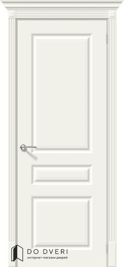 Дверь Bravo Скинни-14 ДГ эмаль Whitey (RAL 9016)