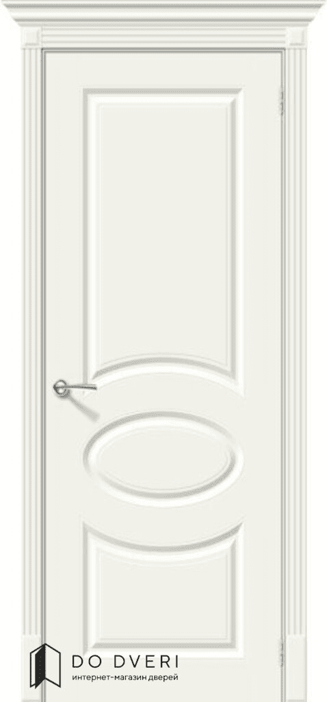 Дверь Bravo Скинни-20 ДГ эмаль Whitey (RAL 9016)