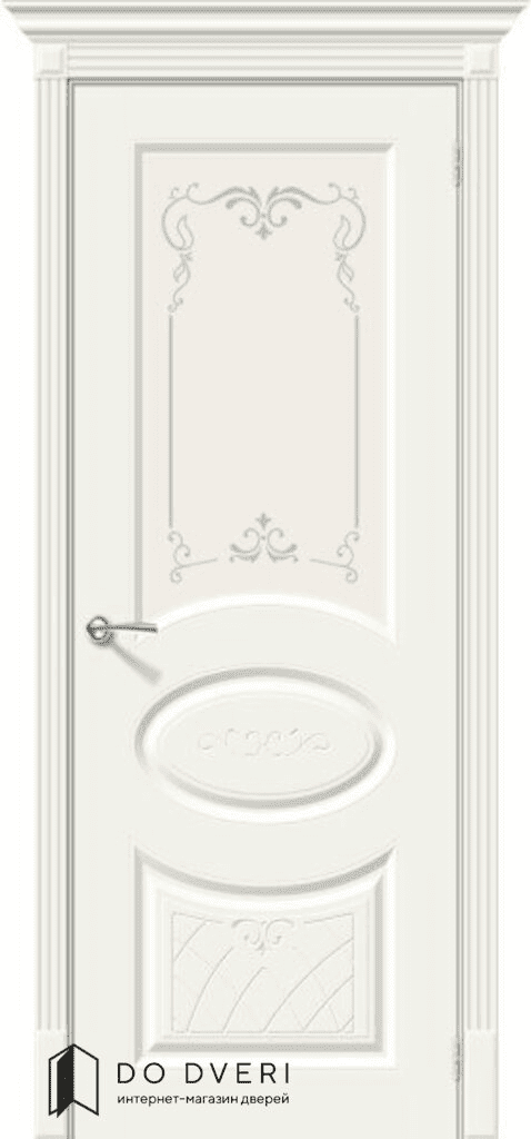 Дверь Bravo Скинни-21 Art ДО эмаль Whitey (RAL 9016)