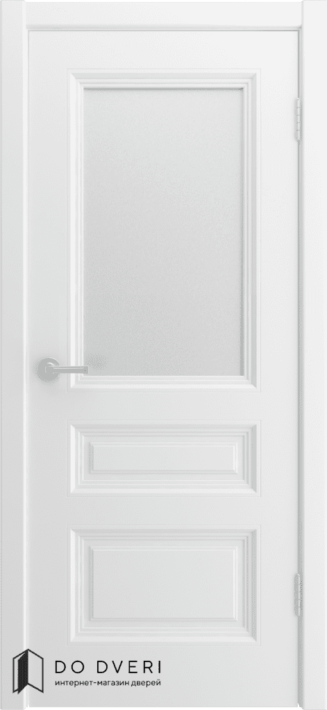 Дверь Vision-5 эмаль белая остекленная