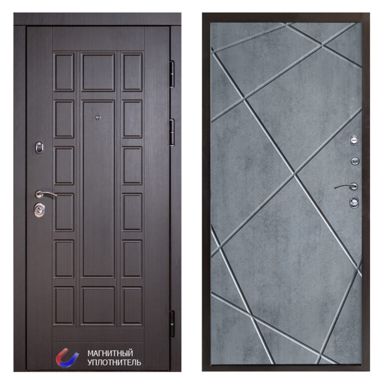 Входная дверь Йошкар-Ола Виргиния венге - Лучи бетон темный