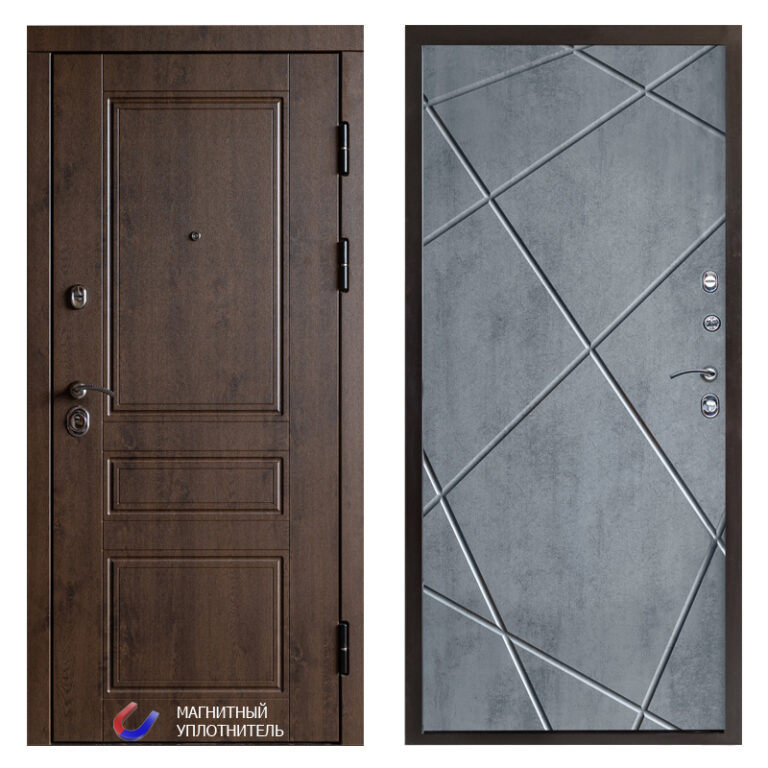 Входная дверь Йошкар-Ола Орегон дуб - Лучи бетон темный